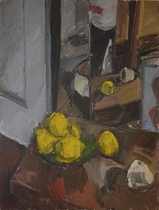 large still life with 4 lemons